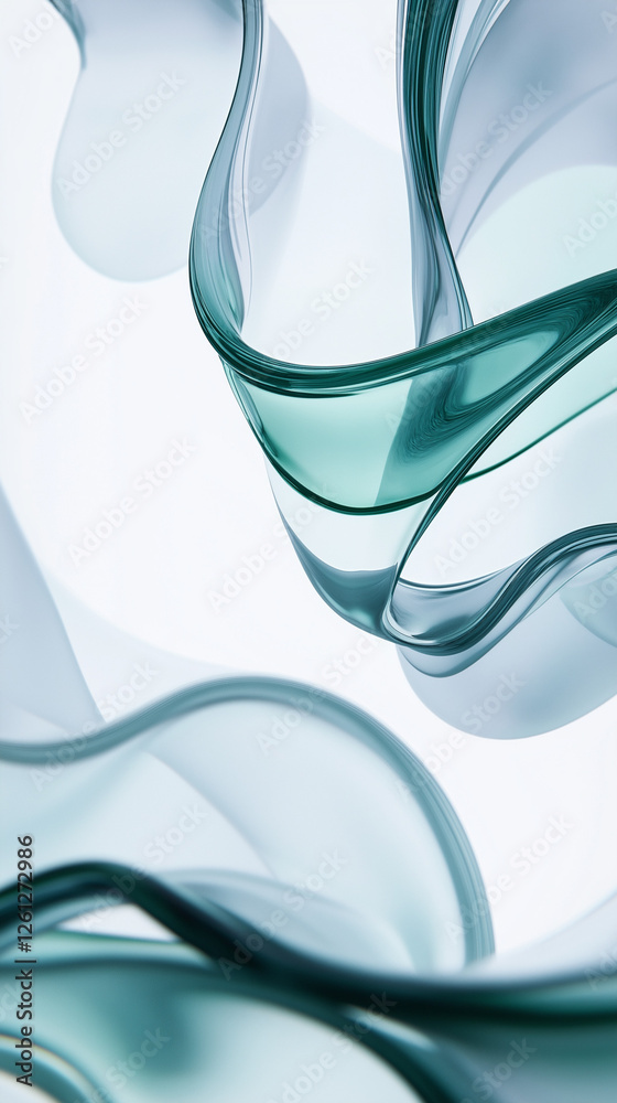 Abstract glass forms background with text space
