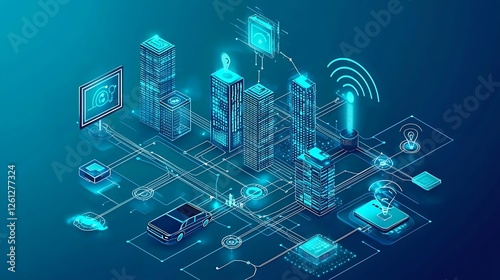 Communication technology for internet business, global network and telecommunication, IoT, and Earth connectivity