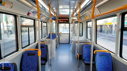 Handles for standing passengers inside a bus