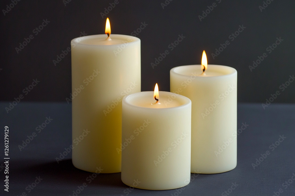 Candles flickering softly in the dim light. Generative AI Candles flickering softly in the dim light. Generative AI