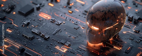 Computing processor, CPU, microchip, and electronic circuit board, representing advanced technology and AI-driven solutions