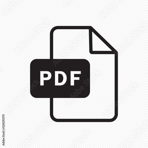 PDF file semply icon vector