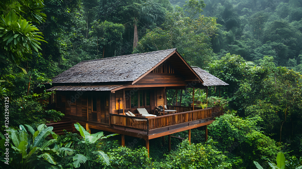 Cozy Rustic Cabin Nestled Amidst Verdant Forest Cozy Rustic Cabin Nestled Amidst Verdant Forest