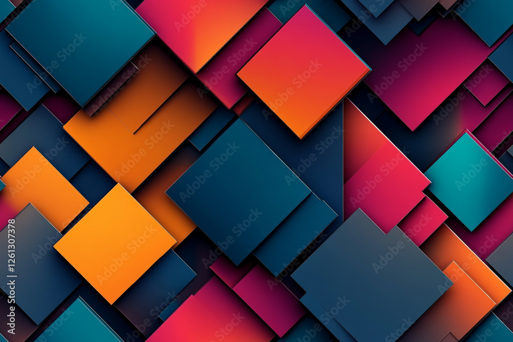 Geometric patterns with multi-layered elements and bright colors for use in advertising, textures, patterns Geometric patterns with multi-layered elements and bright colors for use in advertising, textures, patterns
