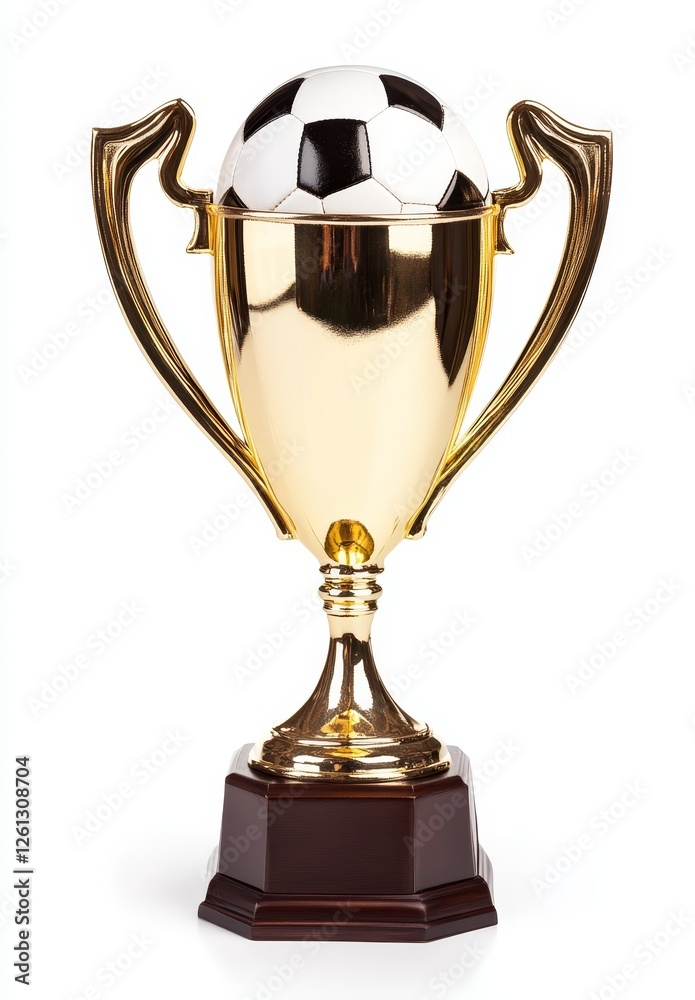 PNG image of a trophy and soccer ball in a football sports setting against a white background PNG image of a trophy and soccer ball in a football sports setting against a white background