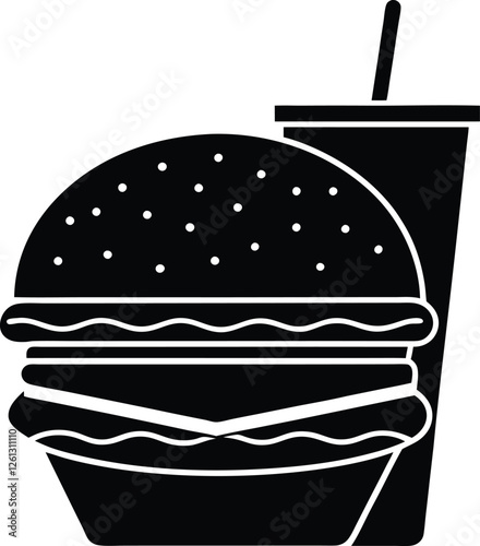 staple of american fast food silhouette