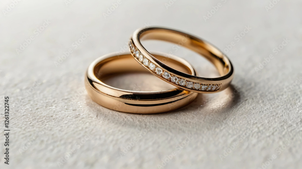 Elegant Gold and Diamond Wedding Bands Elegant Gold and Diamond Wedding Bands