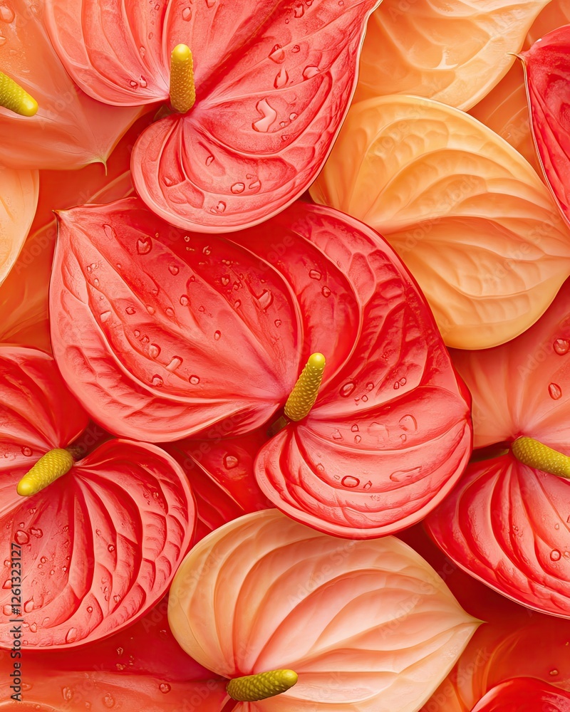 A vibrant, high resolution close-up of an anthurium flower, symbolizing courage and vitality, associated with the Tiger zodiac sign A vibrant, high resolution close-up of an anthurium flower, symbolizing courage and vitality, associated with the Tiger zodiac sign