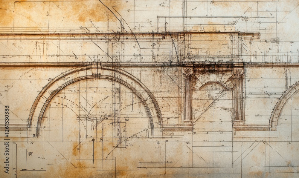 Obraz premium An intricate close-up view of a blueprint revealing the architectural blueprint for a building, ideal for depicting construction, architecture, or engineering endeavors.
