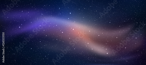 Abstract background of space with stars and nebulae. Vector illustration of a starry sky. galaxy background. minimalistic design night sky. 