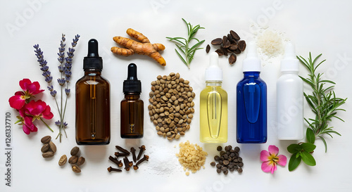 bottles of skincare products