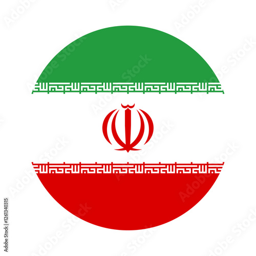Round Iran flag icon