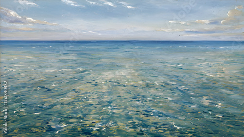 Oil painting open sea