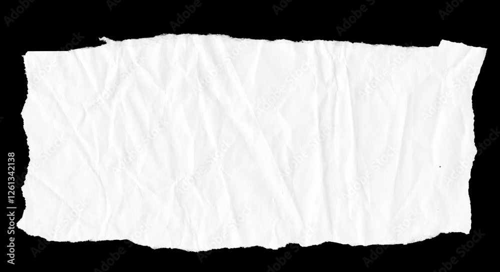 Torn white paper on a wrinkled textured background with vintage and grunge details on balck Torn white paper on a wrinkled textured background with vintage and grunge details on balck