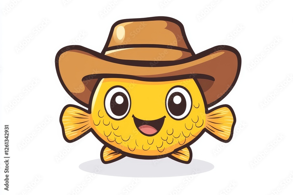 Fototapeta premium cartoon cowboy hat