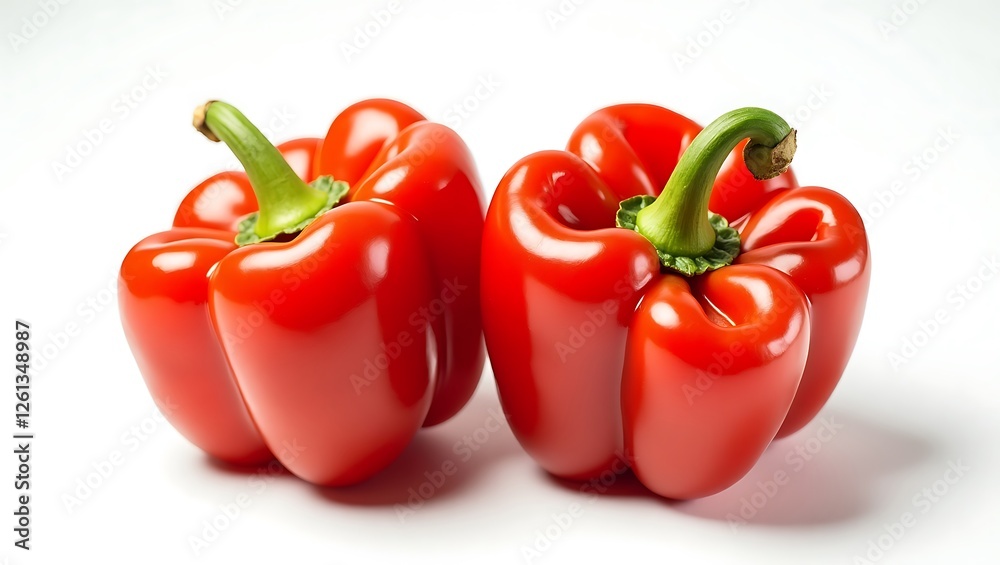 Fresh red bell peppers ready for healthy cooking and vibrant dishes Fresh red bell peppers ready for healthy cooking and vibrant dishes