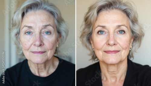 an older woman with dry, dull skin