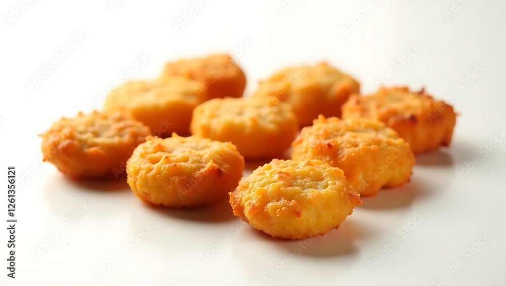 Delicious golden cheese bites on a plain surface ready to be enjoyed fresh Delicious golden cheese bites on a plain surface ready to be enjoyed fresh
