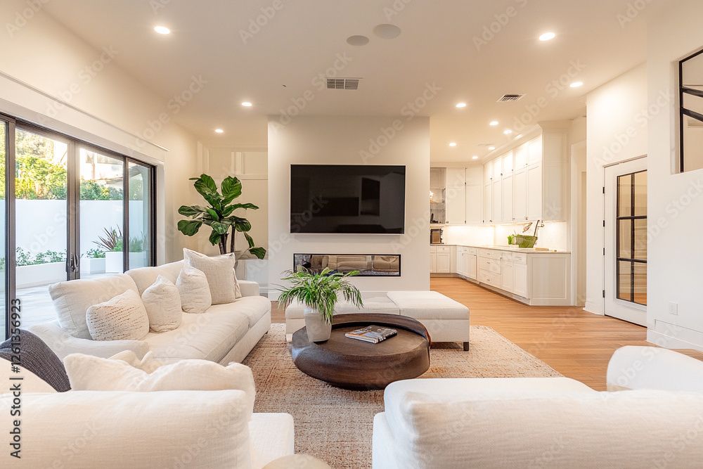 Fototapeta premium Spacious and welcoming interior. Generative AI