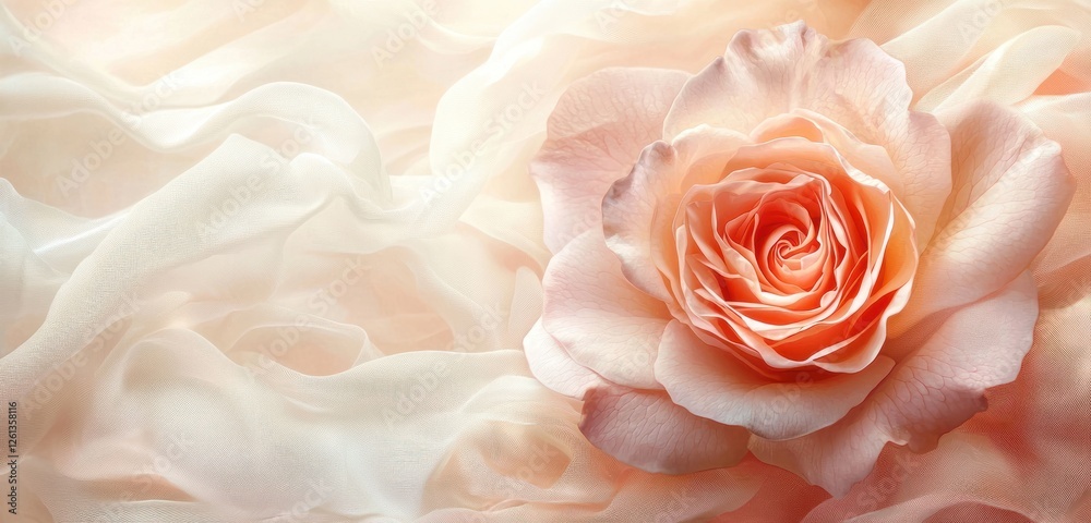 A peach pink rose beige abstract background with soft gradients and textured fabrics, creating a romantic and vintage feel A peach pink rose beige abstract background with soft gradients and textured fabrics, creating a romantic and vintage feel