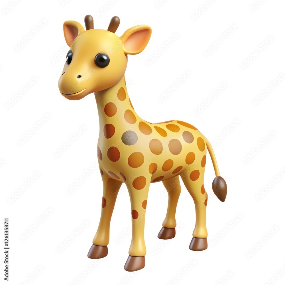 Cute Cartoon Giraffe 3D Illustration Cute Cartoon Giraffe 3D Illustration