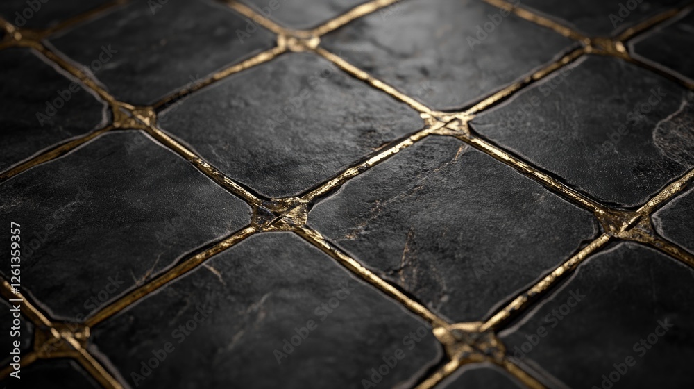 Fototapeta premium Gold Patterned Wall Decoration