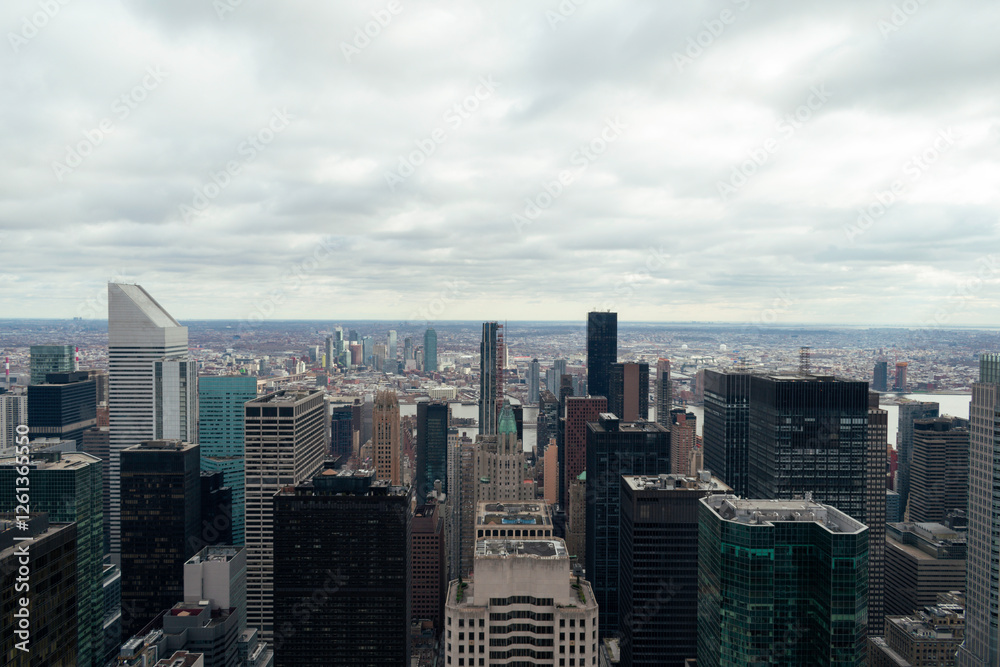 Fototapeta premium new york city skyline in the winter