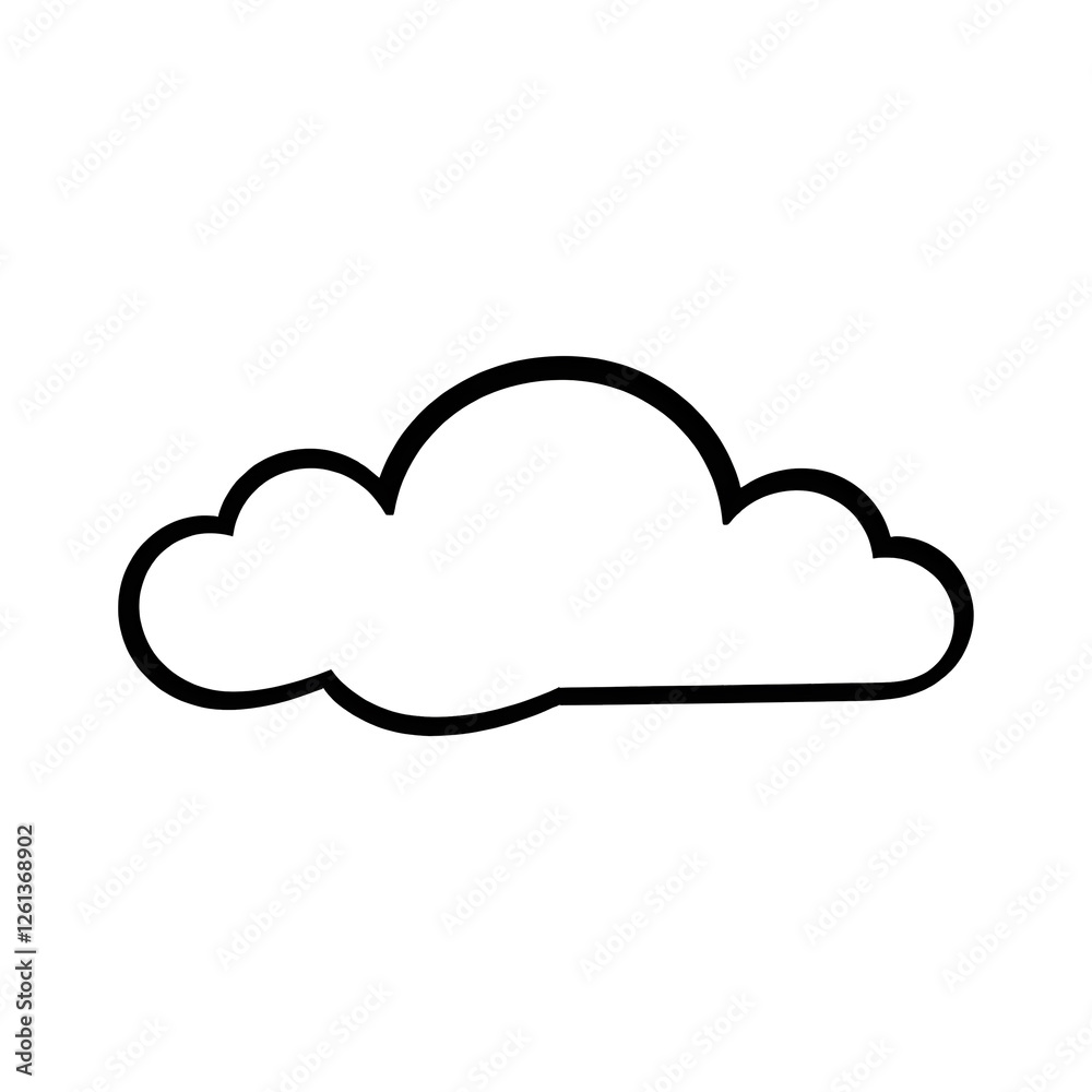 Black Cloud Outline, Simple and Elegant Minimalist Design, Ideal for Modern Art Projects on Transparent Background Black Cloud Outline, Simple and Elegant Minimalist Design, Ideal for Modern Art Projects on Transparent Background