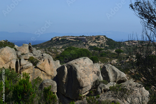 Il sentiero per Poggio Santo Stefano, sullo sfondo la fortezza di Arbuticci photo