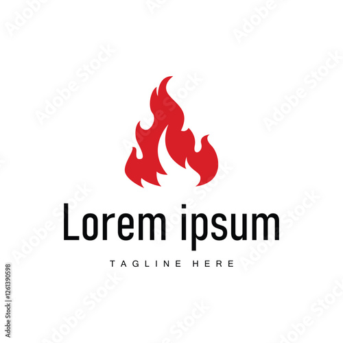 fire logo design template silhouette of fire burning illustration symbol simple flame