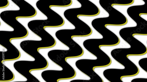 Abstract Zigzag Pattern with Yellow Accents