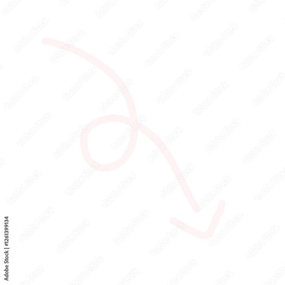 Obraz premium Curved Arrow Illustration