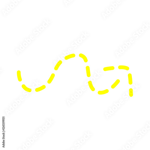 Curvy Yellow Dotted Line Graphic
