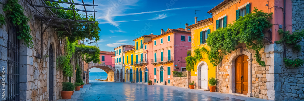 Fototapeta premium Stunning city of Monterosso al Mare Italy, sunny summer day