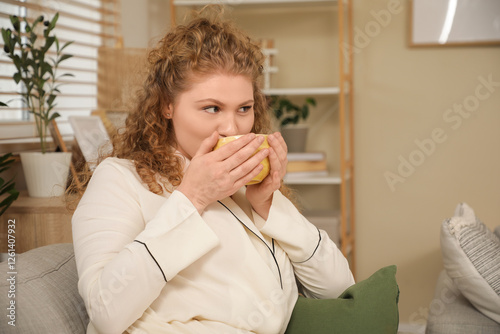 Beautiful young woman with ...