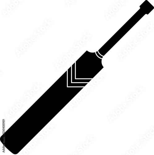Cricket bat silhouette vector