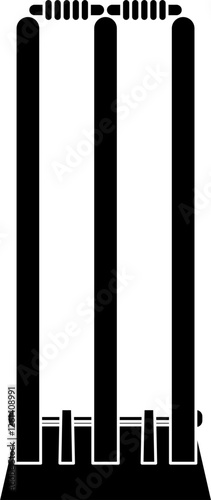 Cricket stumps silhouette vector