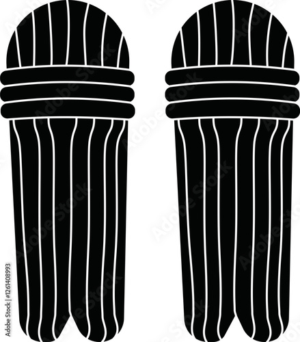 Cricket pads silhouette vector