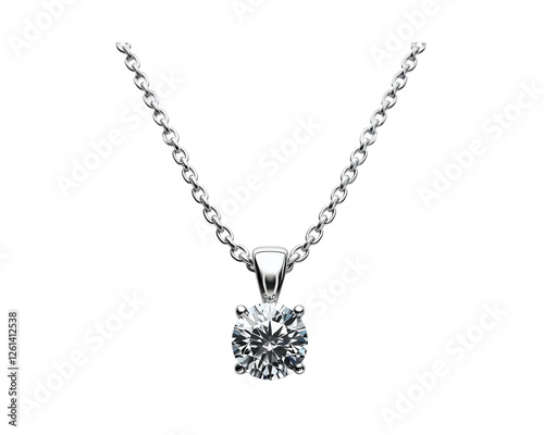 Wallpaper Mural diamond solitaire necklace silver or platinum or white gold overlay for photograph isolated transparent background Torontodigital.ca