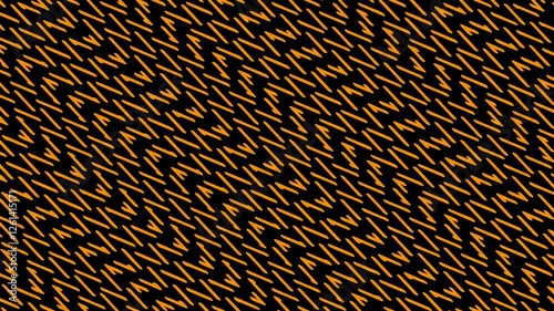Dynamic Orange Zigzag Pattern on Black Background