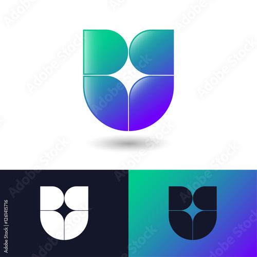 Universe logo. U monogram can use for business, web icon, mobile app button.

