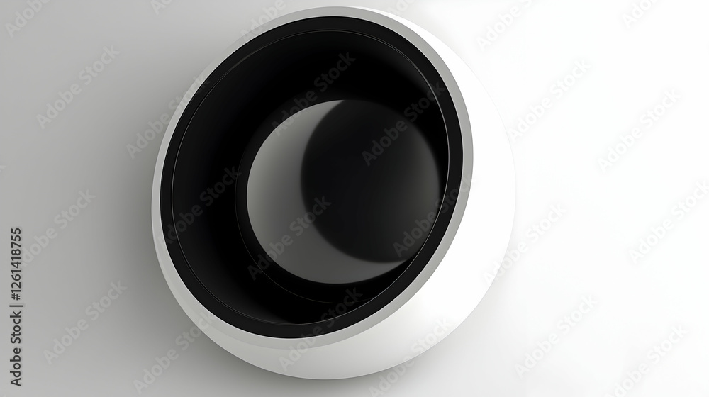 Abstract white and black architectural design element on a wall Abstract white and black architectural design element on a wall