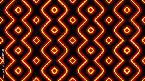 Glowing Geometric Diamond Pattern