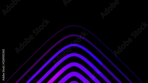 Minimalist Purple Curved Lines on Black Background