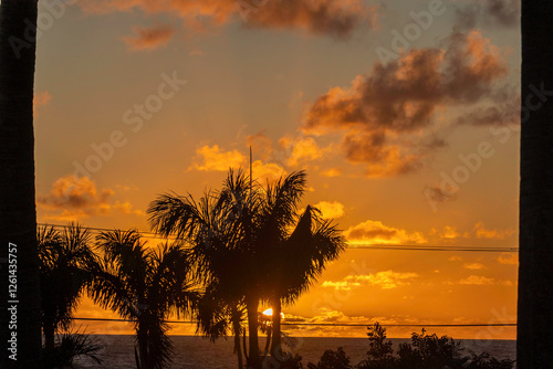 a sunset in Kauai Hawaii photo