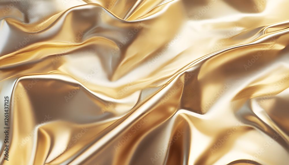 Fototapeta premium Luxurious gold foil texture background with shiny metallic surface