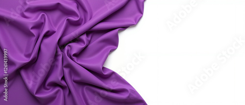 Purple satin fabric draped elegantly conveying a sense of luxury and celebration, suitable for religious observances such as Palm Sunday