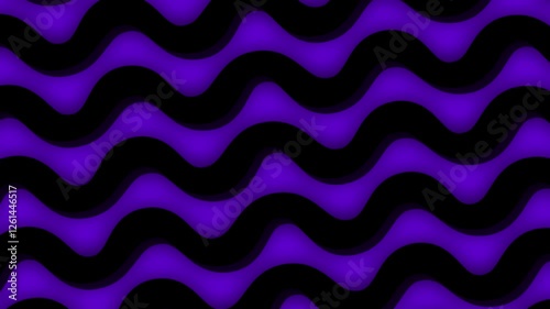 Wavy Purple and Black Stripes Abstract Pattern