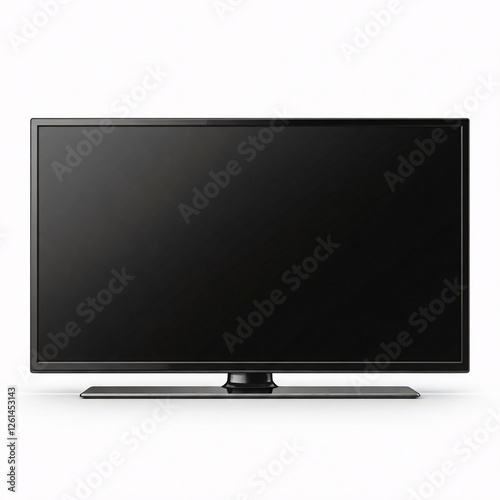 Modern flat screen tv isolated on white background. 3d render.