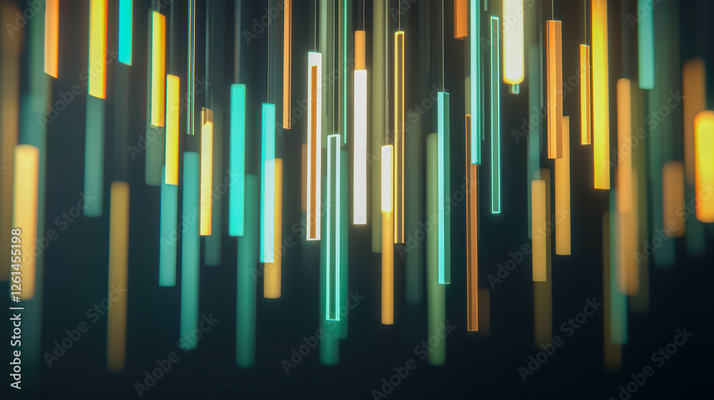 Abstract Vertical Light Stripes in Dark Background for Modern Design Abstract Vertical Light Stripes in Dark Background for Modern Design
